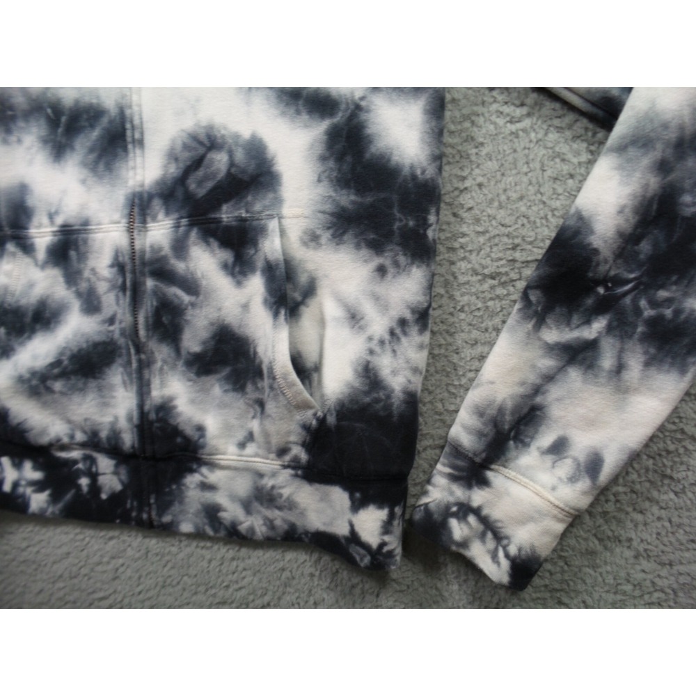 Raiders Sweatshirt Womens Size S White Black Tie Dye Full Zip NFL Team Apparel - Picture 5 of 14